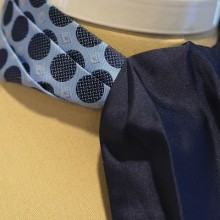 Sterling Navy Reversible Ascot Tie