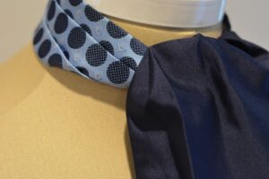 Sterling Navy Reversible Ascot