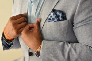 Bubble Blue Pocket Square