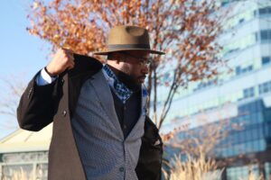 Bubble Blue Sterling Ascot Tie