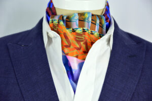 Plumeria Sterling Ascot Tie