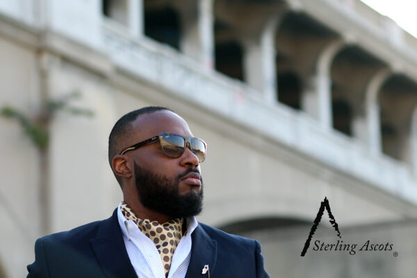The Autumn Gold Sterling Ascot. The Look: Gold Ascot with white dress shirt at the L.A River. Available only at SterlingAscots.com